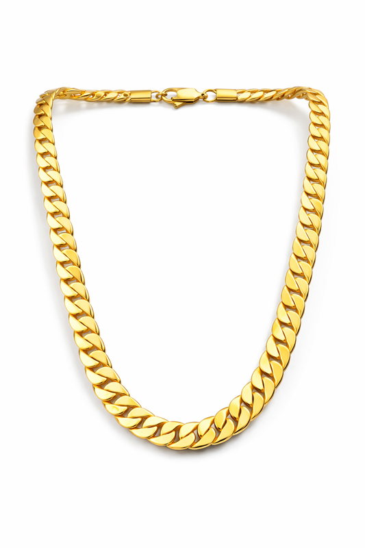 Collier Chaîne Plate Dorée – Élégance & Tendance
