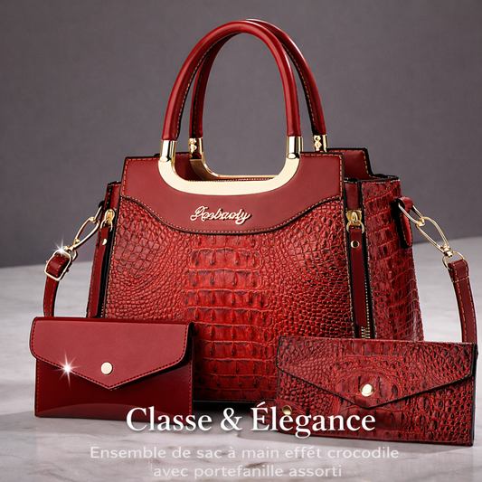 Sac à main élégant – Ensemble 3 pièces