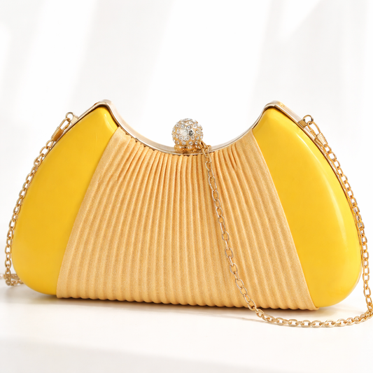 Sac à main élégant couleur jaune soleil